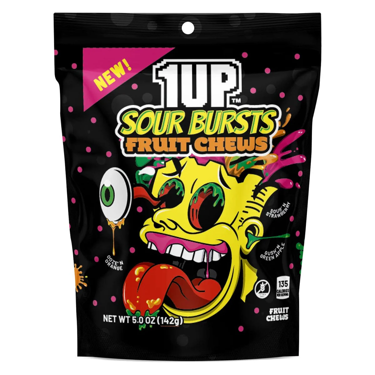 1UP: Sour Bursts Fruit Chews Orange Pack - Image 3