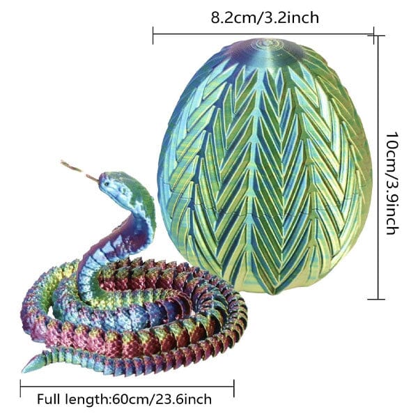 3D Treasures 3D-Printed Snake Scale Egg Fidget Toy with Egg Included (Multiple Colors) - Image 7