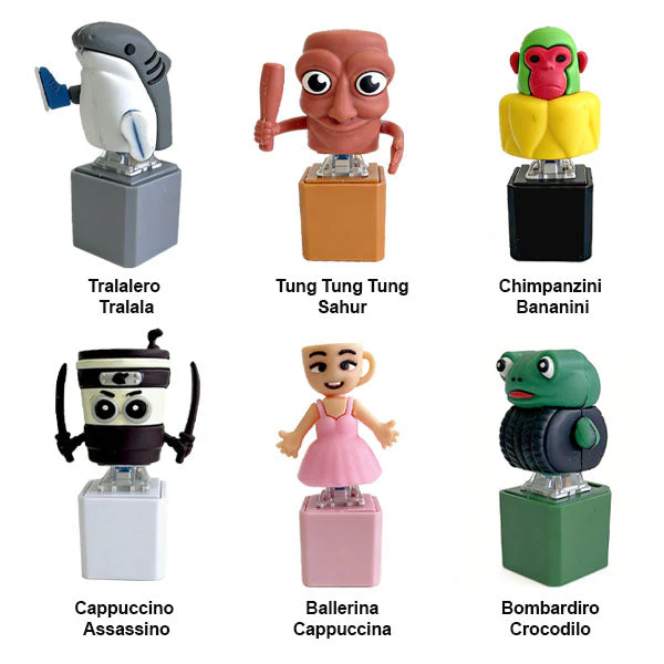 Absurdio Italian Brainrot 3-in-1 LED Keychain Fidget Clicker Toy Blind Box (1pc) - Image 10