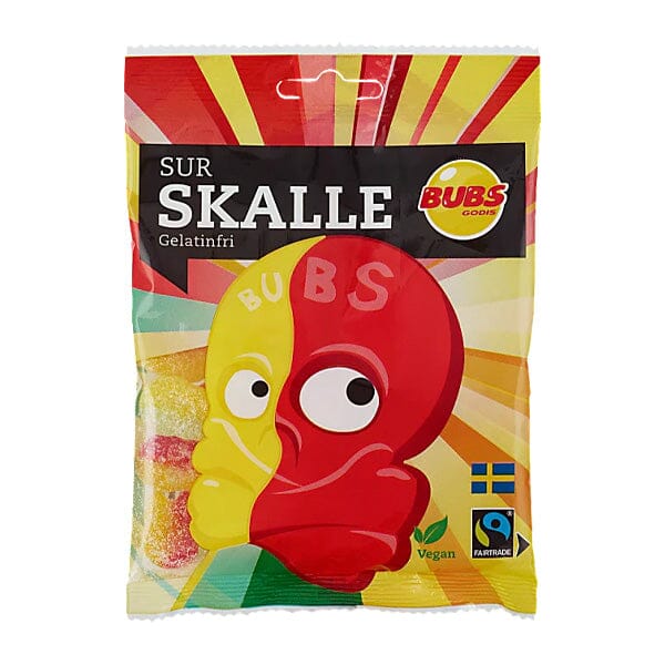 BUBS Godis: Sour Foam Skulls (90g) Made in Sweden - Image 3