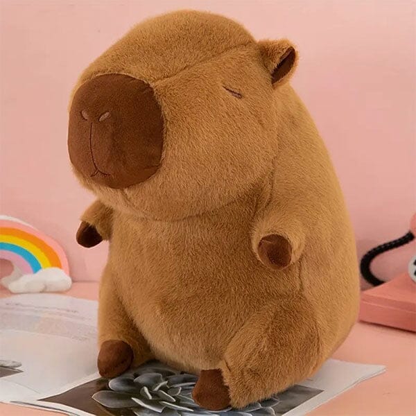 Capybara 9" Kawaii Plush Toy with Turtle Backpack - Image 6