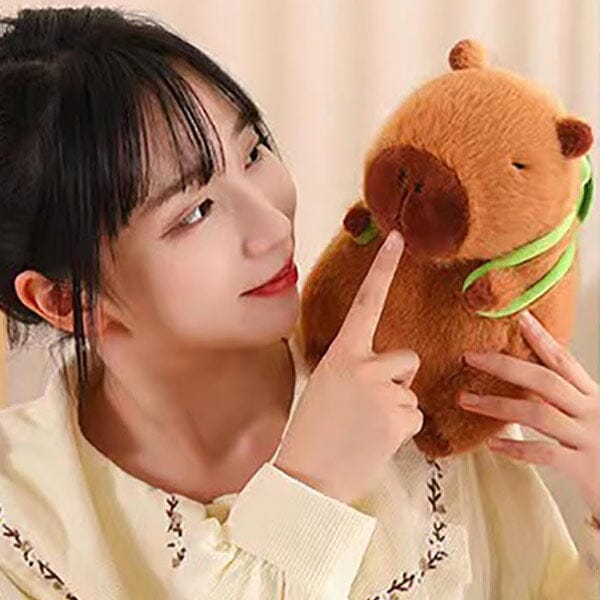 Capybara 9" Kawaii Plush Toy with Turtle Backpack - Image 7