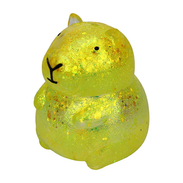 Capybara Kawaii Sparkly Stress Ball Squishies® Fidget Toy (1pc) Color Ships Assorted - Image 5
