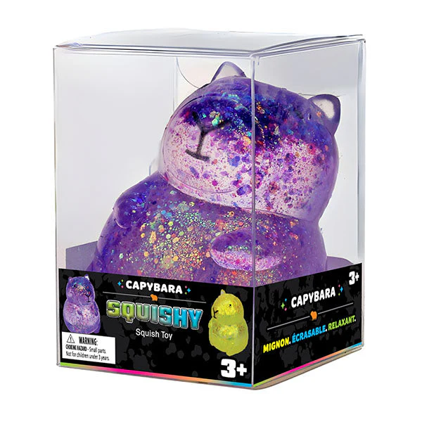 Capybara Kawaii Sparkly Stress Ball Squishies® Fidget Toy (1pc) Color Ships Assorted - Image 8