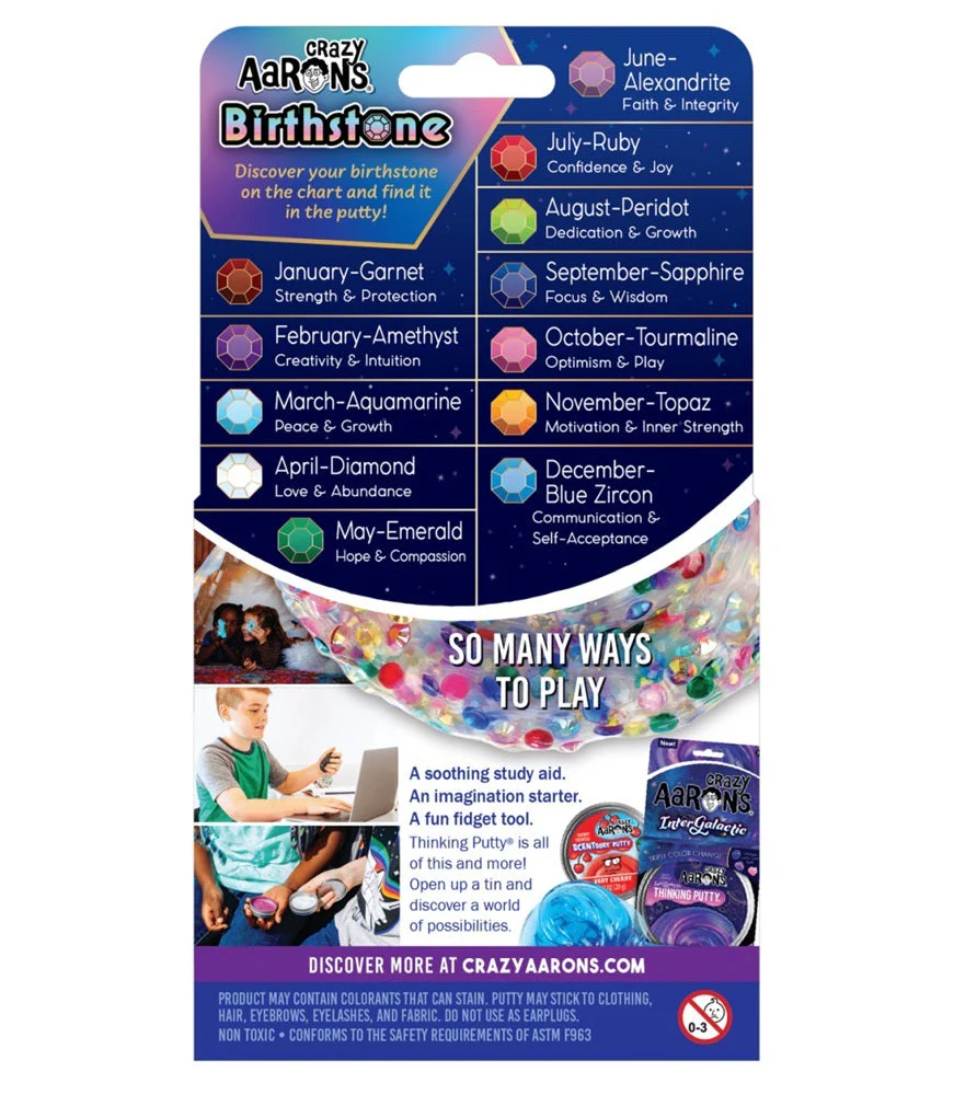 Crazy Aaron’s Birthstone Thinking Putty® – Shimmering Sensory Fidget Putty - Image 2