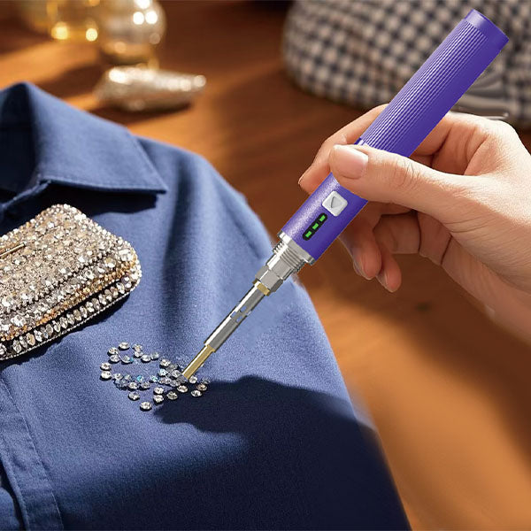 Dazzlify Cordless Hot-Fix Bedazzle Rhinestone Applicator Wand Mini Kit - Image 2