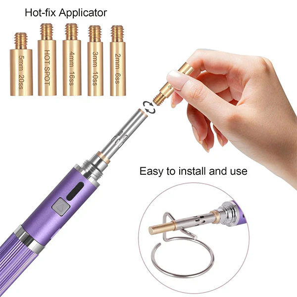 Dazzlify Cordless Hot-Fix Bedazzle Rhinestone Applicator Wand Mini Kit - Image 5