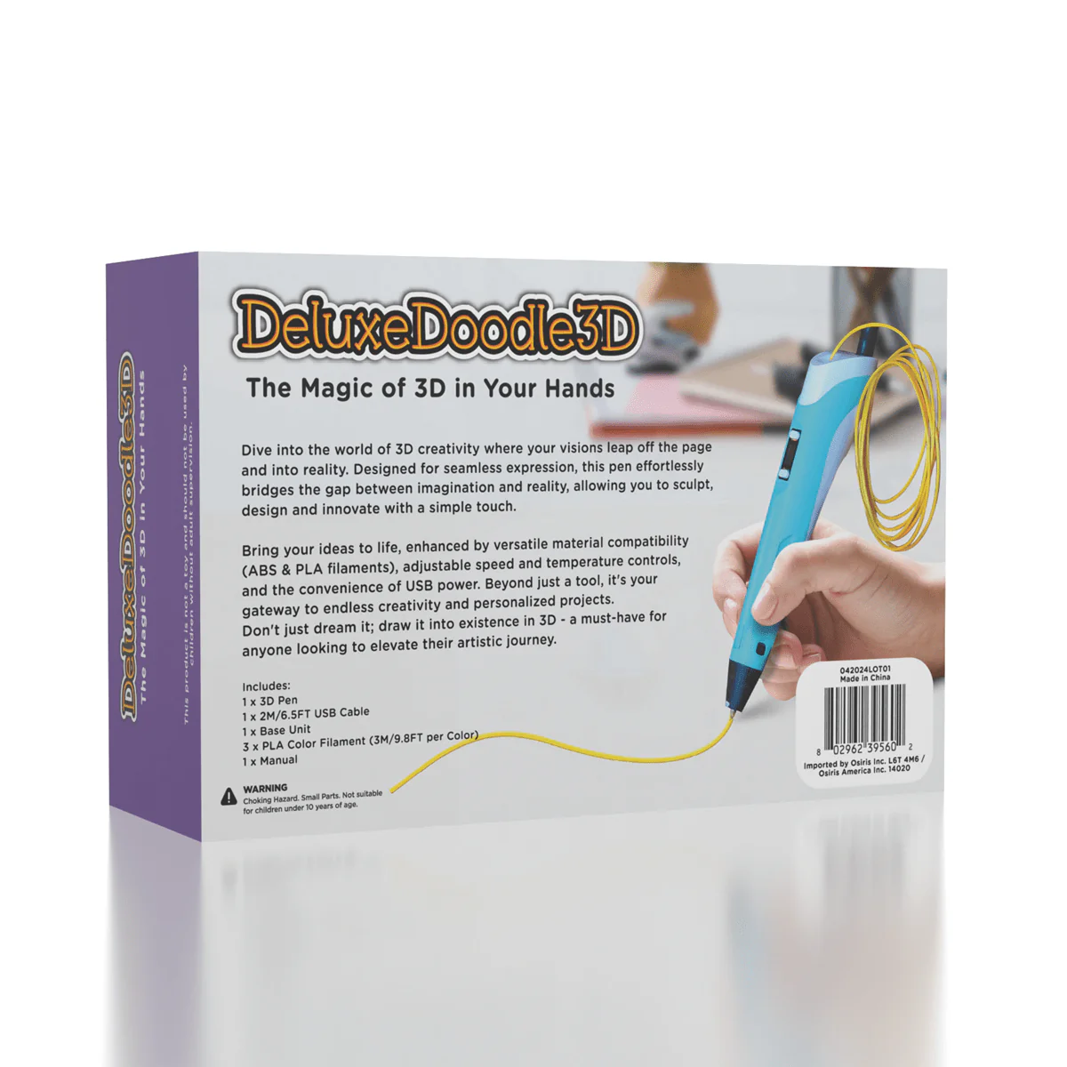 DeluxeDoodle3D Portable Rechargeable 3D Printer Pen (Filament Refills Included) - Image 2