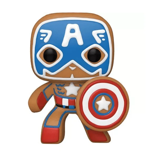Funko Pop! Marvel: Holiday - Gingerbread Captain America - Image 2