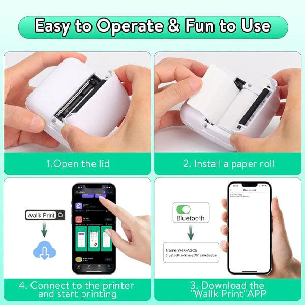 GearWaves: Mini Portable Inkless Thermal Printer For Phone Photos - Image 5