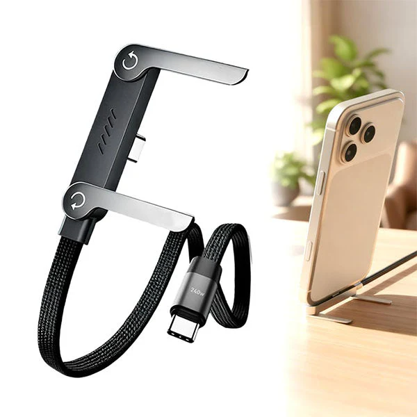GearWaves USB-C Charging Cable w/ Built-In Phone Stand - Image 2
