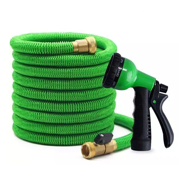 GRO-Hose GREEN | 75ft Expandable Hose With Sprayer Nozzle & Brass Valve - Image 3