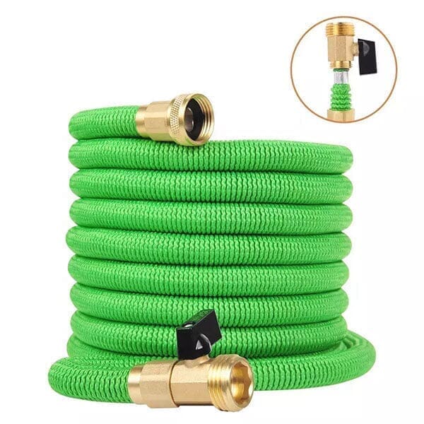 GRO-Hose GREEN | 75ft Expandable Hose With Sprayer Nozzle & Brass Valve - Image 9