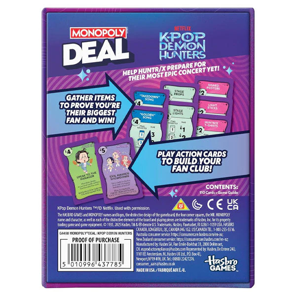 Hasbro Monopoly Deal KPop Demon Hunters Special Edition Card Game - Image 5