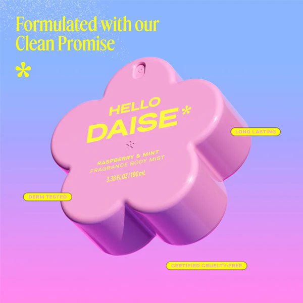 DAISE Hello Daise Fragrance Body Mist (100mL) Raspberry & Mint Scent - Image 3