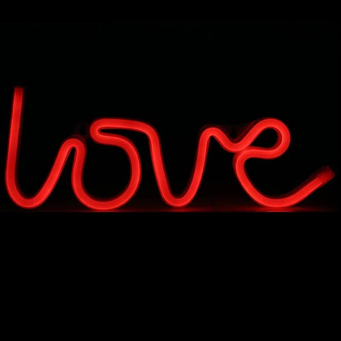 Illumina: 3D Text Red Neon Love Light - Image 3