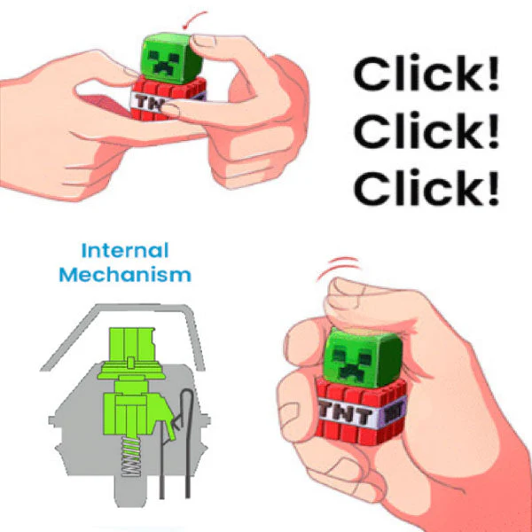 Minecraft Clickers Fidget Toy Blind Box (1pc) - Image 2