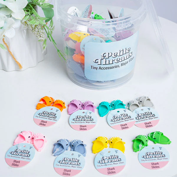 Mini Cartoon Slides Sandals For Plush Dolls (1pc) Multiple Styles - Petite Threads - Image 7