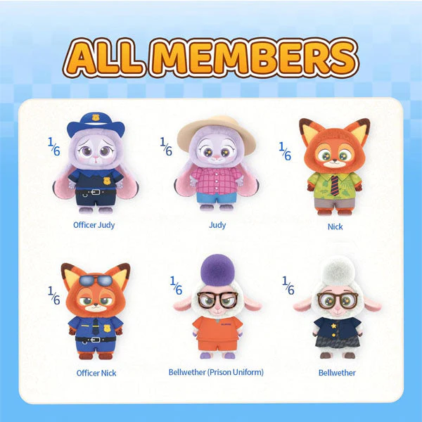 MINISO x Disney: Zootopia Series Plush Keychain Blind Box (1pc) - Image 10