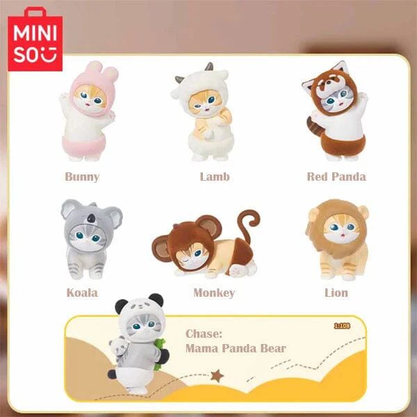 MINISO x Mofusand: Fluffy Party Series Flocked Collectible Figurine Blind Box (1pc) - Image 7