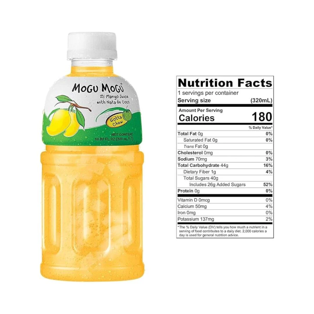 Mogu Mogu Mango Juice Drink (320mL) - Image 2