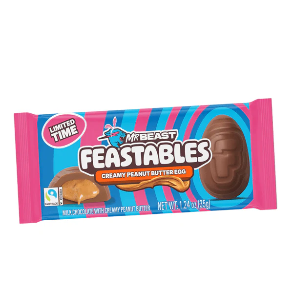 MrBeast Feastables Creamy Peanut Butter Eggs (35g) – Limited Time Easter Chocolate Treat - Image 2
