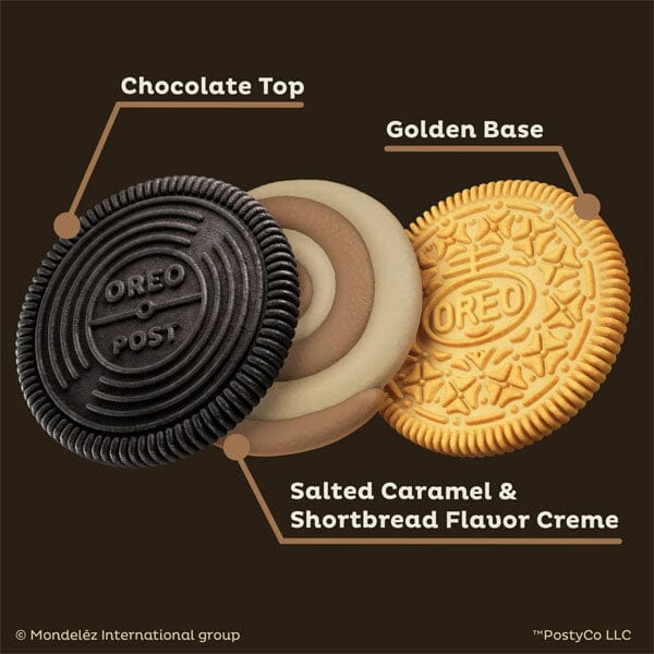 OREO x Post Malone Chocolate Caramel Shortbread Sandwich Cookies (10.68oz) Limited Edition - Image 2