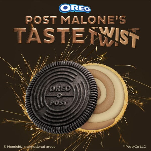 OREO x Post Malone Chocolate Caramel Shortbread Sandwich Cookies (10.68oz) Limited Edition - Image 5