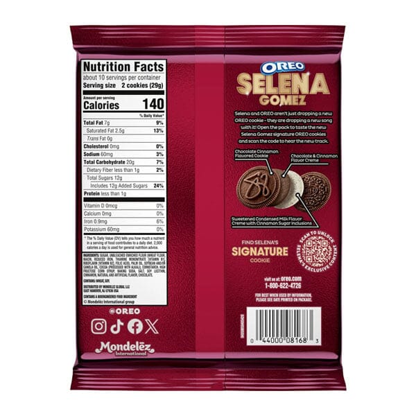 OREO x Selena Gomez Chocolate Sandwich Cookies w/ Cinnamon Creme Filling (303g) Limited Edition - Image 9