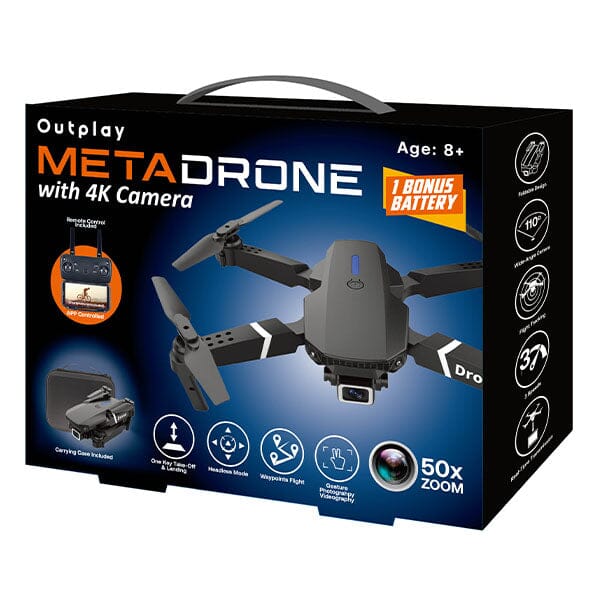 Outplay MetaDrone 4K Dual-Camera RC Drone with Case & Bonus Battery - Image 10