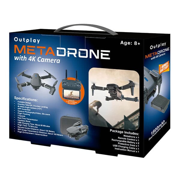 Outplay MetaDrone 4K Dual-Camera RC Drone with Case & Bonus Battery - Image 11