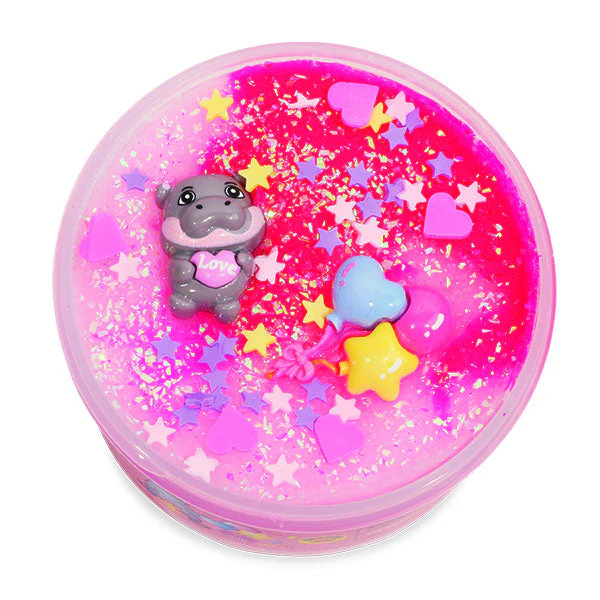 PeachyBbies Novelty Slime Fidget Putty (7oz Jar) "BB Hippo Bday" Icee Slime - Image 2