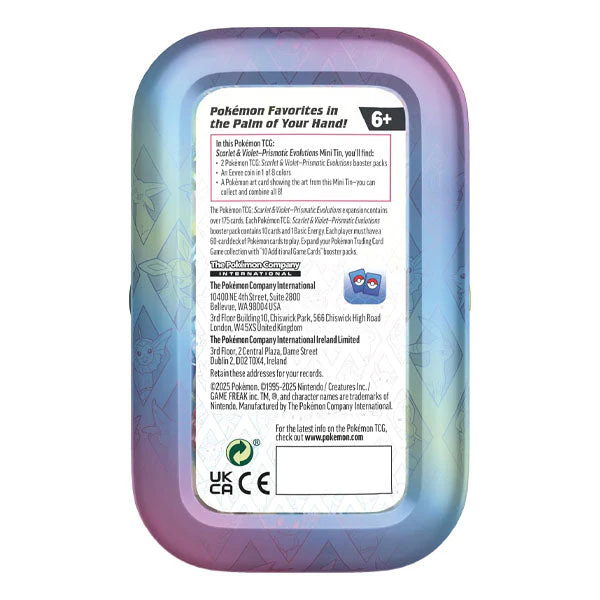 Pokémon TCG: Scarlet & Violet Prismatic Evolutions Collectible Mini Tin (Style Ships Assorted) - Image 5
