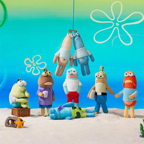 Pop Mart x SpongeBob Squarepants: Bikini Bottom Buddies Series Posable Plush Keychain Blind Box (1pc) - Image 2