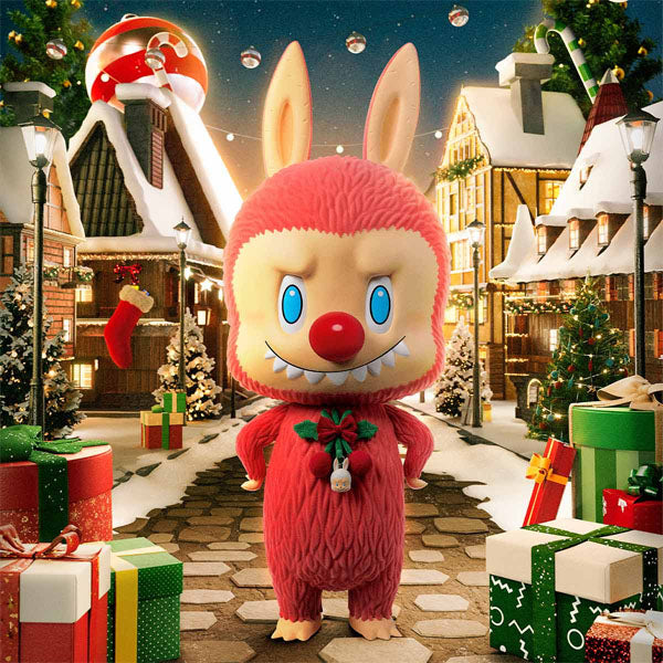 Pop Mart x THE MONSTERS: Giant 2.5-Foot MEGA Labubu TEC 1000% Winter Holiday Flocked Figure Doll (1pc) - Image 3