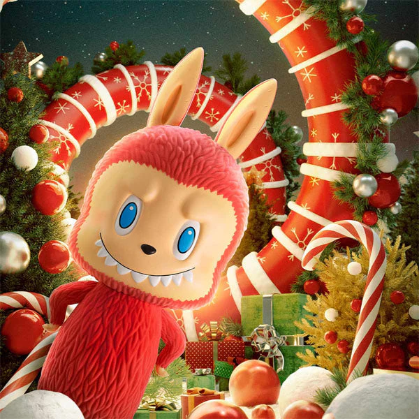 Pop Mart x THE MONSTERS: Giant 2.5-Foot MEGA Labubu TEC 1000% Winter Holiday Flocked Figure Doll (1pc) - Image 5