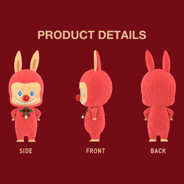 Pop Mart x THE MONSTERS: Giant 2.5-Foot MEGA Labubu TEC 1000% Winter Holiday Flocked Figure Doll (1pc) - Image 8
