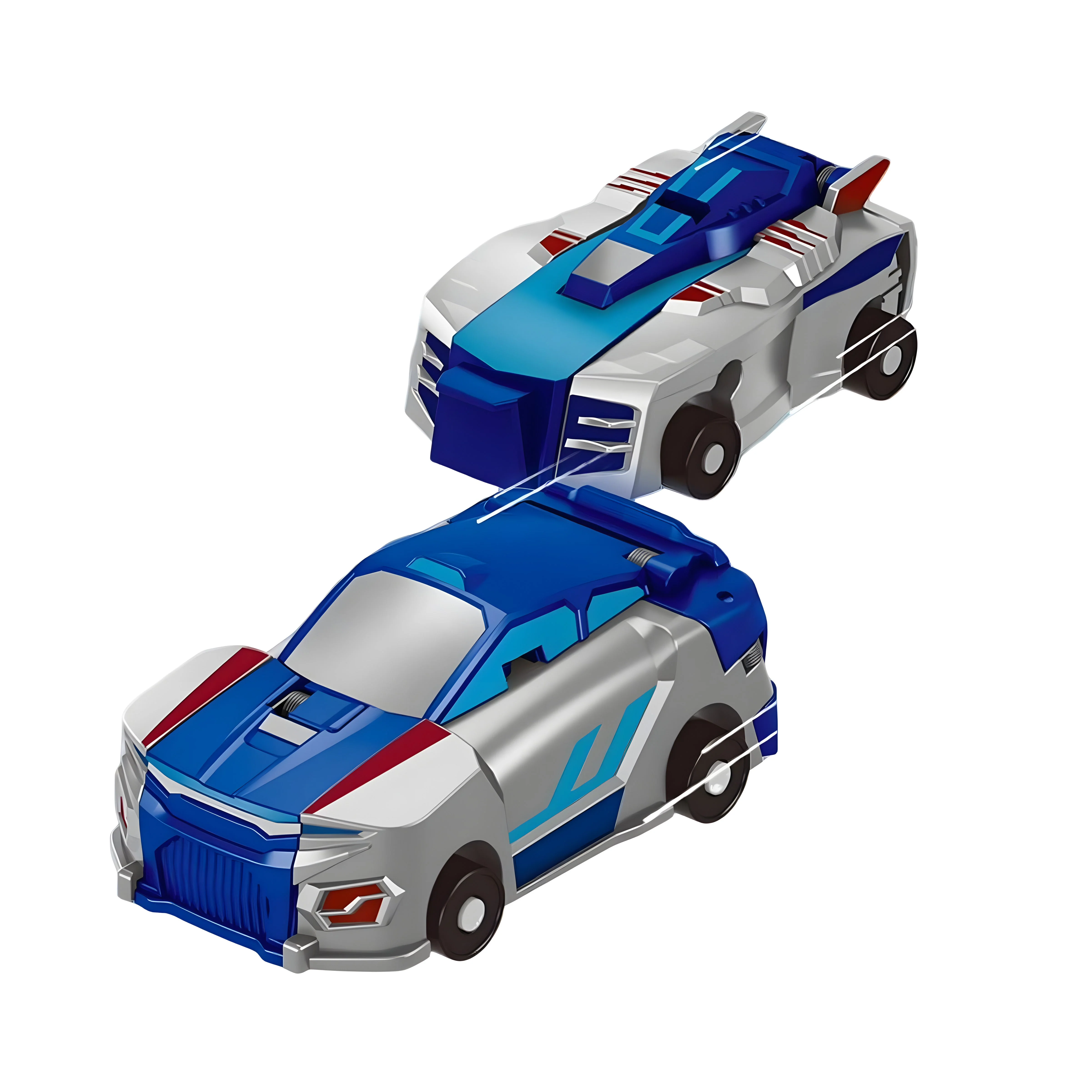 Racemorphs Transformer Car Toy – Blue Magnetic Cars (Transforms into Dragon) - Image 3