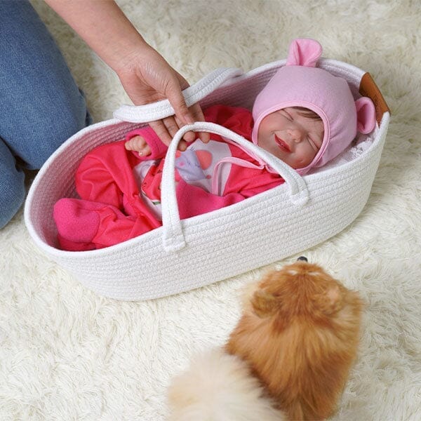 TrueHeart Treasures Reborn Dolls Cuddles & Snuggles Cotton Carry Basket - Image 3
