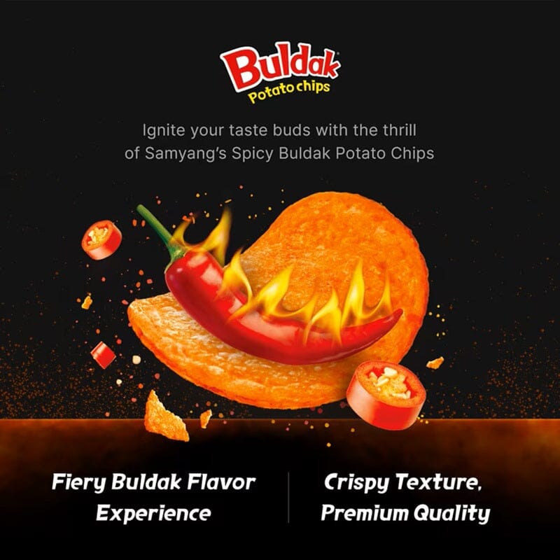 Samyang Buldak Original Spicy Chicken Potato Chips (55g) - Image 3