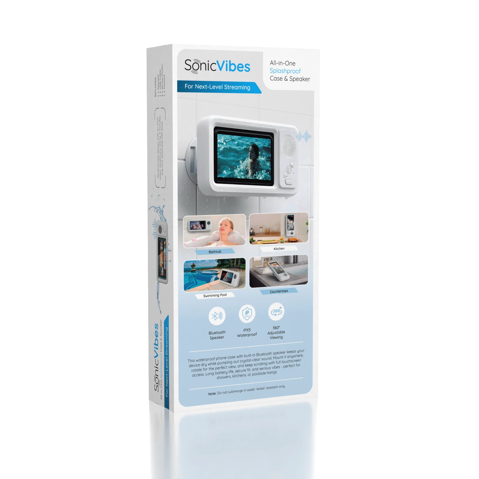 SonicVibes: All-in-One Splashproof Case & Speaker - Image 2