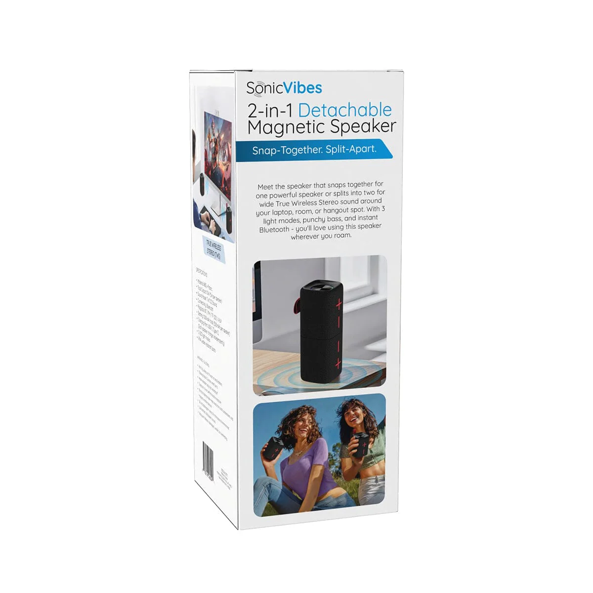 SonicVibes: 2-in-1 Detachable Magnetic Bluetooth Speaker–TWS 3D Stereo w/ RGB Lights - Image 2