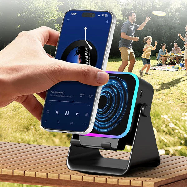 SonicVibes Quick Vibe Wireless Induction Speaker & Phone Stand - Image 5