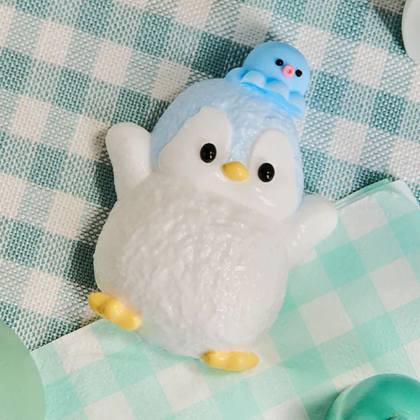 SqueezeSquad Taba Deluxe Premium Silicone Squishies® Fidget Toy - Blue Penguin - Image 2