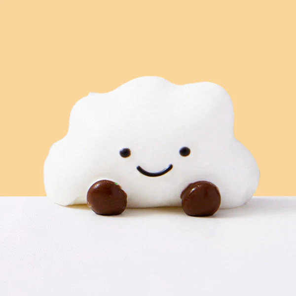 SqueezeSquad Taba Deluxe Premium Silicone Squishies® Fidget Toy - Cloud Dumpling