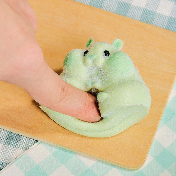 SqueezeSquad Taba Deluxe Premium Silicone Squishies® Fidget Toy - Green Hamster - Image 5