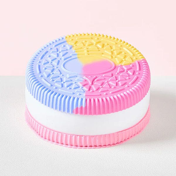 SqueezeSquad Taba Deluxe Premium Silicone Squishies® Fidget Toy - Sandwich Cookie