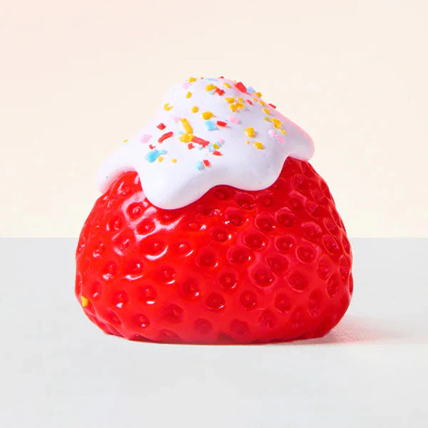 SqueezeSquad Taba Deluxe Premium Silicone Squishies® Fidget Toy - Strawberry