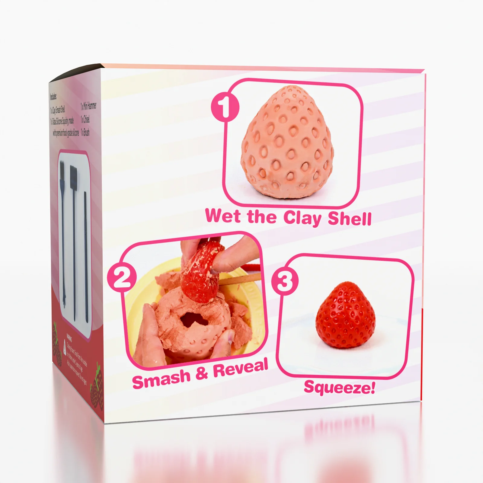 SqueezeSquad Smashables Taba Deluxe Smash and Squeeze Squishies® Fidget Toy - Strawberry - Image 2