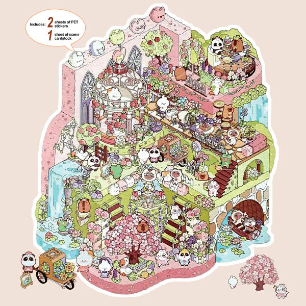 Studio Art Moodioma Kawaii Sticker Story Scene Kit (2 Sticker Sheets + Background Card) Multiple Styles - Image 12